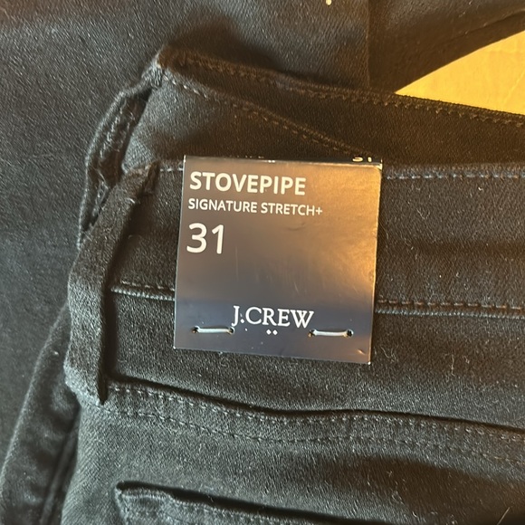 J Crew black stove pipe jeans - Picture 2 of 5